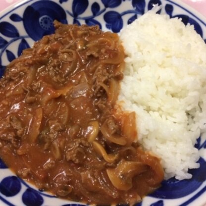 ルーもデミグラも香味野菜もなしで作れてとっても助かりました！トマト嫌いの子どもも完食してくれました！ご馳走さまでした☆